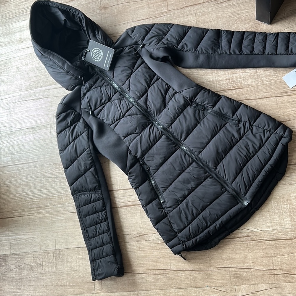 Bernardo NWT Packable EcoPlume Hooded Walker Coat, XS - Picture 3 of 11